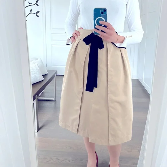 Zara Soft Linen Beige Skirt